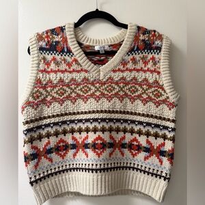 Verte Fair Isle Knit Sweater Vest